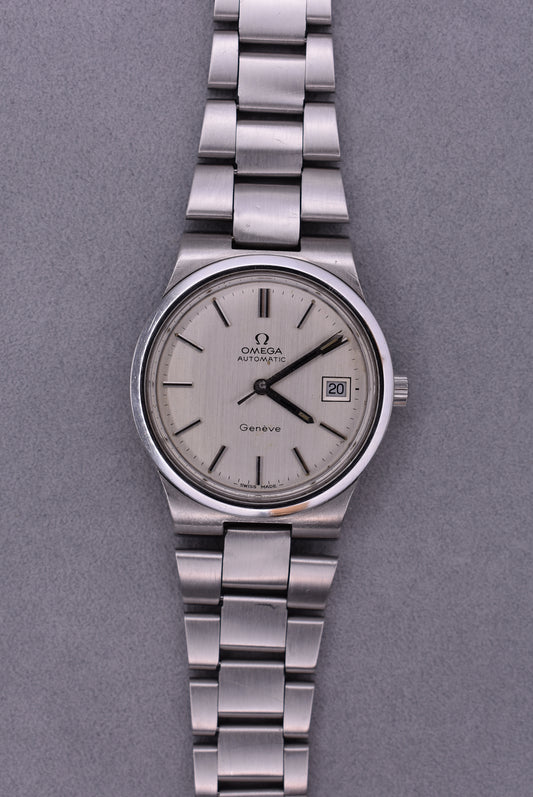 Vintage Omega Geneve Automatic Date Watch, 1970s (Ref. 166.0173)