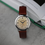Movado Automatic, Cream Dial with Sub-Seconds, c.1940s (Cal. 115, François Borgel Case)