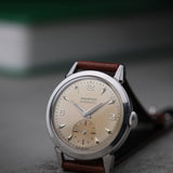 Movado Automatic, Cream Dial with Sub-Seconds, c.1940s (Cal. 115, François Borgel Case)