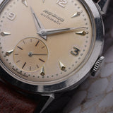 Movado Automatic, Cream Dial with Sub-Seconds, c.1940s (Cal. 115, François Borgel Case)