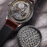 Movado Automatic, Cream Dial with Sub-Seconds, c.1940s (Cal. 115, François Borgel Case)
