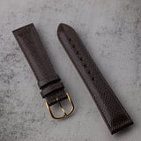 Vintage Dark Brown Leather Watch Strap, 19mm